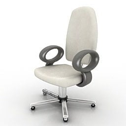 Wheels Armchair For Office 3d model