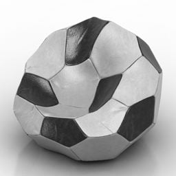 3D model křesla ve stylu fotbalového míče