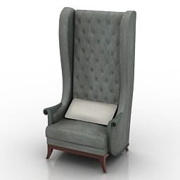 High Back Armchair Som Design 3d model