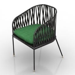Home Armchair Wicker Furniture 3d model