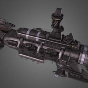 Vaisseau spatial de science-fiction croiseur blindé modèle 3D