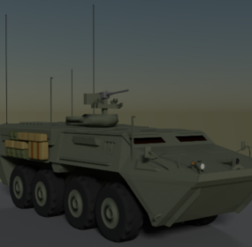 Military Armored Apc Vehicle 3d model
