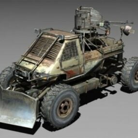 Oud pantserwagen 3D-model
