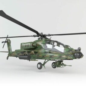 Military Apache Helicopter 3d model