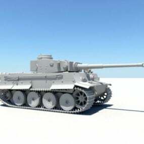 Lowpoly Tiger Ii Tank 3d model