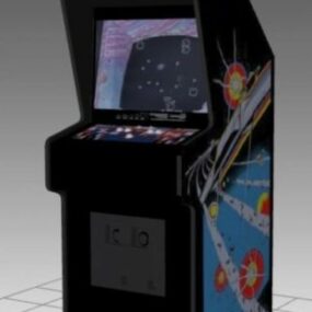 3d-модель Asteroids Upright Arcade Game Machine