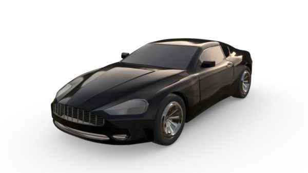 Czarny samochód Aston Martin