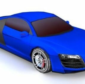 Xe ô tô Audi R8 Lowpoly Thiết kế mô hình 3d