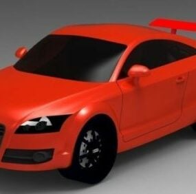 Red Audi Tt Car 3d model