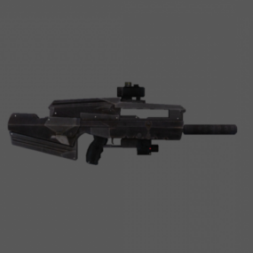 オートライフル銃武器3Dモデル