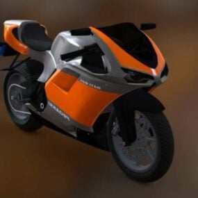 Futuristisk motorsykkel trehjulssykkel 3d-modell