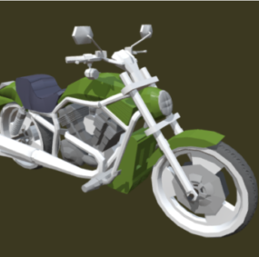 Roadster Motorcycle Vehicle With Driver Man 3d model