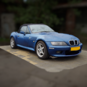 Blue Car Bmw Z3 3d-modell
