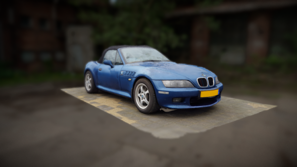 רכב כחול BMW Z3