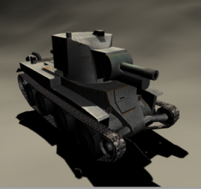 Military Tank Howitzer 3d model