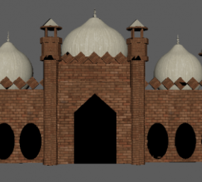 Badshahi Mosque Building 3d model
