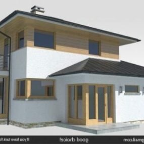 Modern Bambo House 3d model
