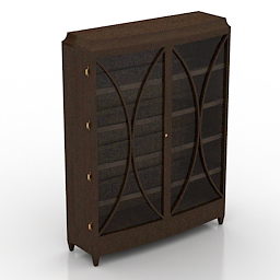 3д модель мебели овального шкафа в китайском стиле