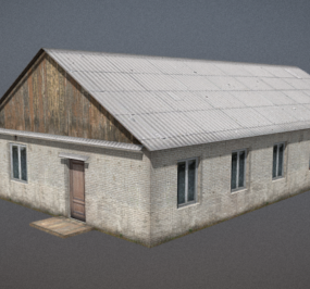 3D model budovy stodoly