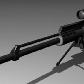 Barrett As50 Gun Weapon 3d model