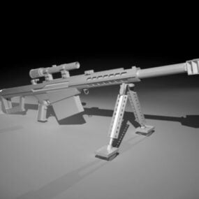 巴雷特 Xm109 武器 3d 模型