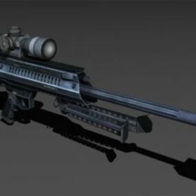 Gun Barrett Xm500 Weapon 3d model