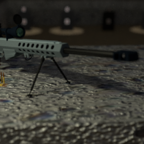 M82 Barrett Sniper Rifle Gun 3d model