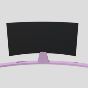 3D model zakřiveného monitoru