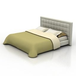 Double Bed Alberta Furniture 3d model