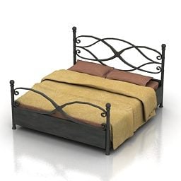 Bingkai Logam Tempa Tempat Tidur model 3d