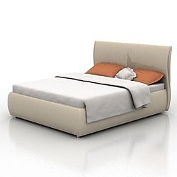 Double Bed Gambia Furniture 3d model