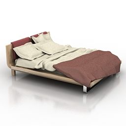 3д модель двуспальной кровати Hulsta Design