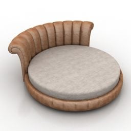 Round Bed Orinoko Furniture 3d-modell