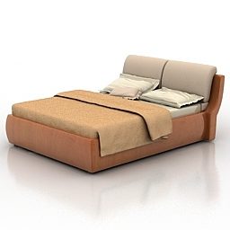 Muebles de cama doble modelo 3d