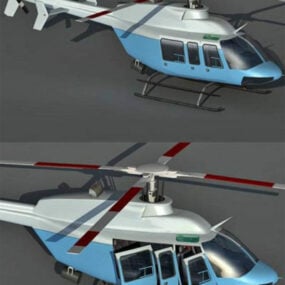 Commercial Bell 407 Helicopter 3d model