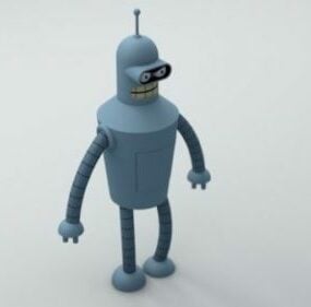 โมเดลตัวละครหุ่นยนต์เบนเดอร์ 3 มิติ
