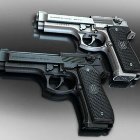 Beretta Pistol Gun 3d malli