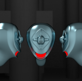 Big Robot Head Design 3d-modell