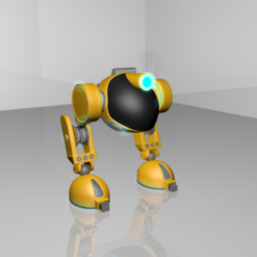 Battle Robot With Weapon 3d model
