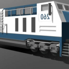 古い機関車の 3D モデル