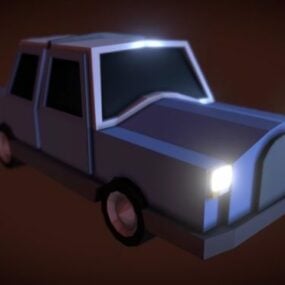 Gaming Blue Car 3d model
