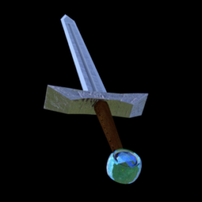 Blue Diamond Weapon Sword 3d-modell
