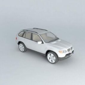 White Paint Bmw X5 Car 3d model