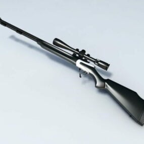 Vintage hölzernes Gewehrgewehr 3D-Modell