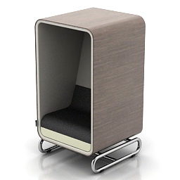 Box Shelves Lounge Style 3d model