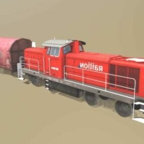 Old Train Cargo Vehicle 3d model