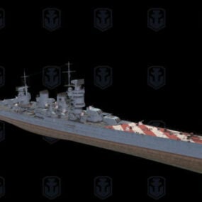 Army Brindisi Cruiser Ship 3d model