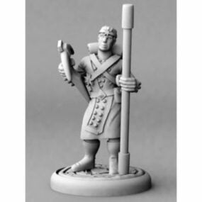 Brock Warlock personaje esculpido modelo 3d