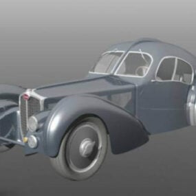 Bugatti 1938 Vintage Car 3d-modell