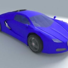 Low Poly Bugatti Veyron Car 3d-modell